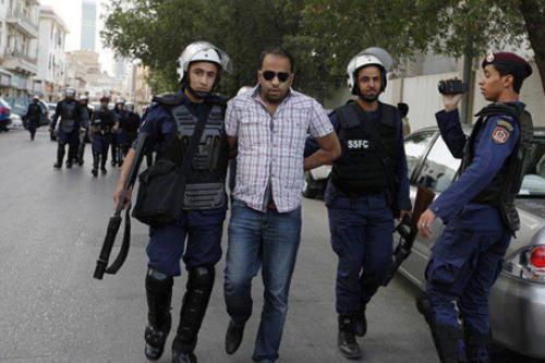 Moment Ali Haji was arrested in Manama during protests (Archives)