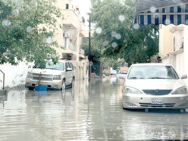 تجمع مياه الأمطار في البحرين - 13 أبريل 2019