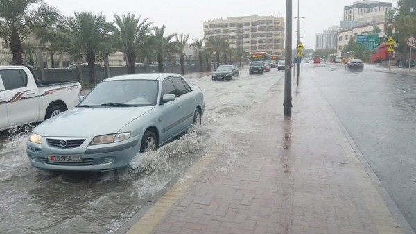 تجمع مياه الأمطار في البحرين - 13 أبريل 2019